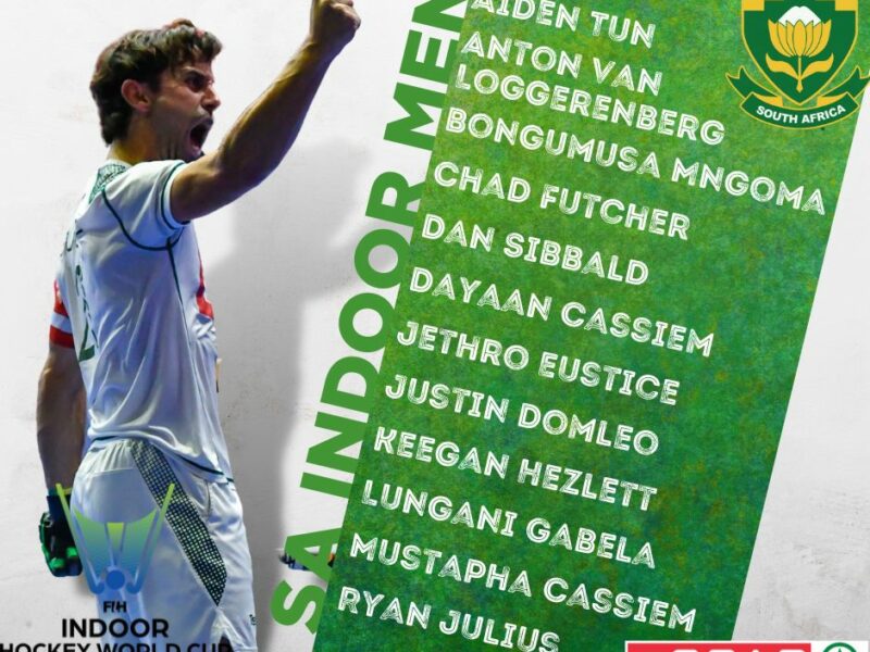 SA Hockey Men Squad for the FIH Hockey Indoor World Cup 2023