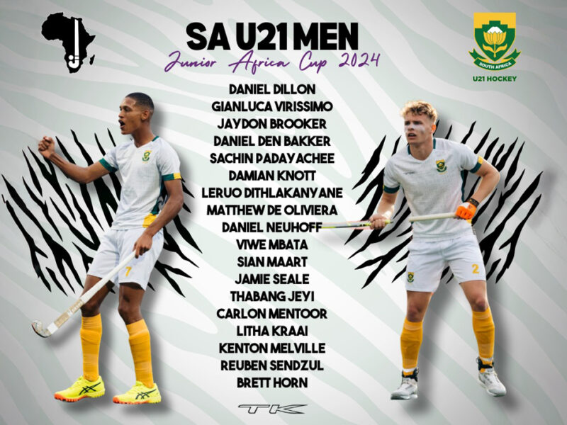 SA U21 Men’s Team announced for Junior Africa Cup