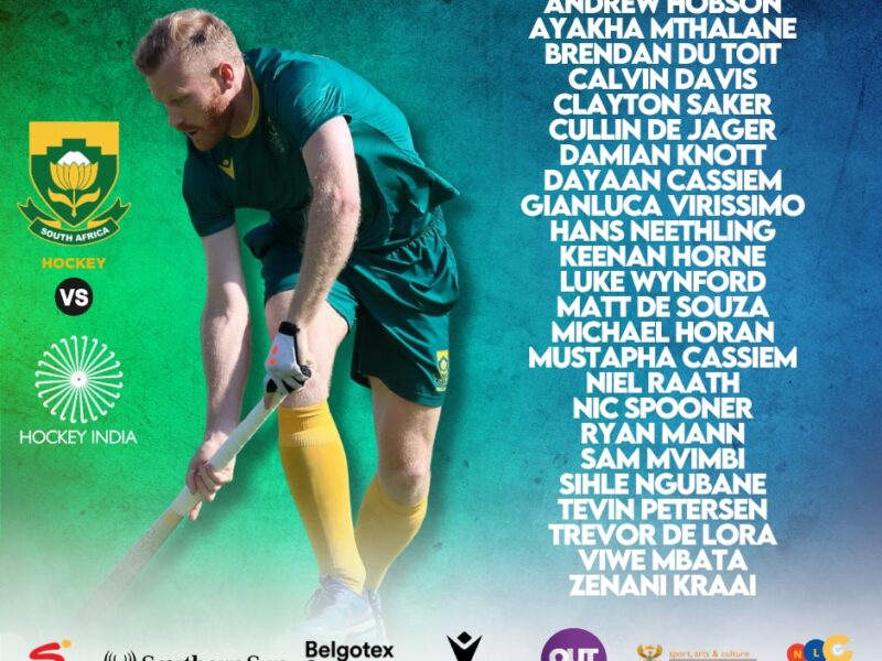 SA Hockey Men Named for December Test Series Against India
