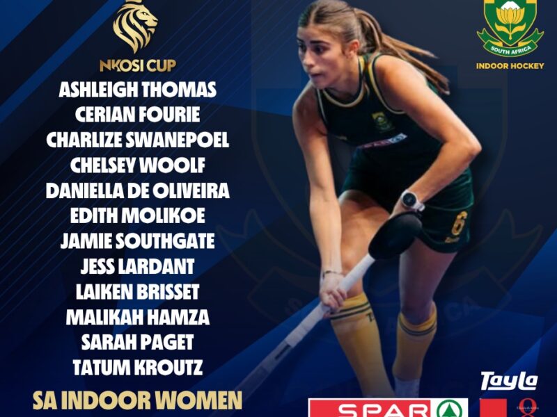 SA Women’s Indoor Hockey Team Announced for 2025 Nkosi Cup