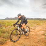 Rebecca van Huyssteen rode to second in the women’s race on a gravel bike and reported that the cold had been a far tougher challenge than the muddy course. Photo by Oakpics.com.
